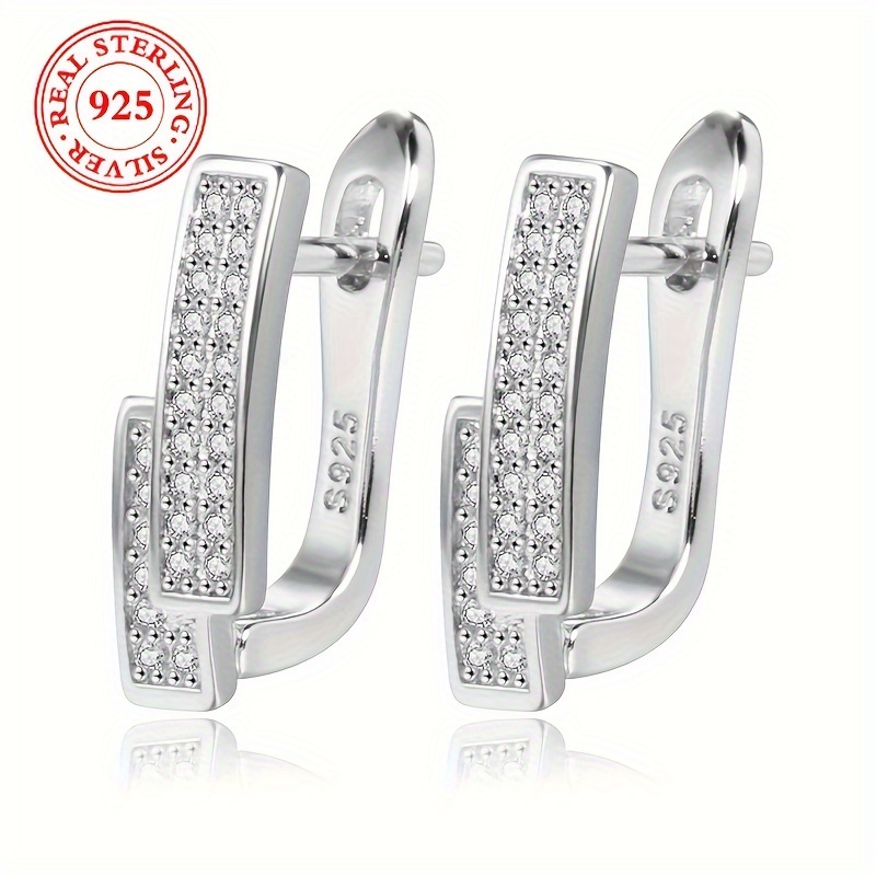 

1 Paire de Boucles d'Oreilles Créoles en Argent 925 , , Incrustation de Synthétique, Pierre de de , , Convient un et les Fêtes, Accessoire Toutes