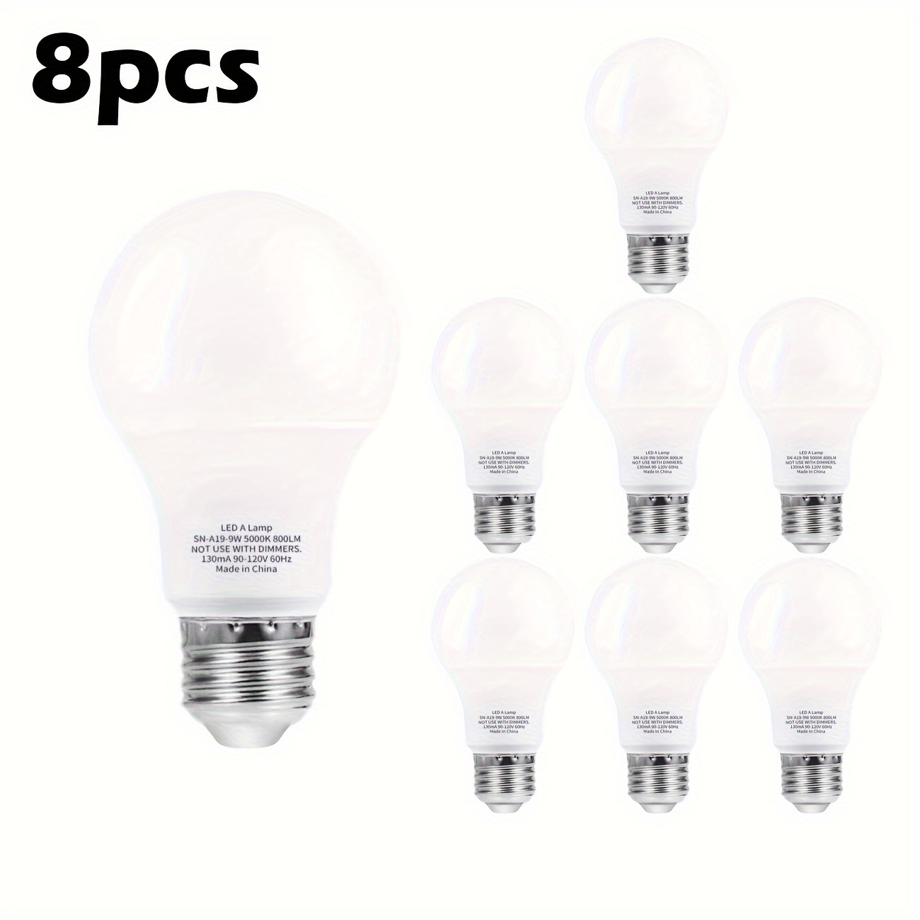  Energetic - Bombillas LED regulables A19, equivalente a 100 W,  blanco cálido, 3000 K, 13.5 W, 1600 lm, CRI80+, 15000 horas, paquete de 12  unidades, certificación UL : Herramientas y Mejoras del Hogar