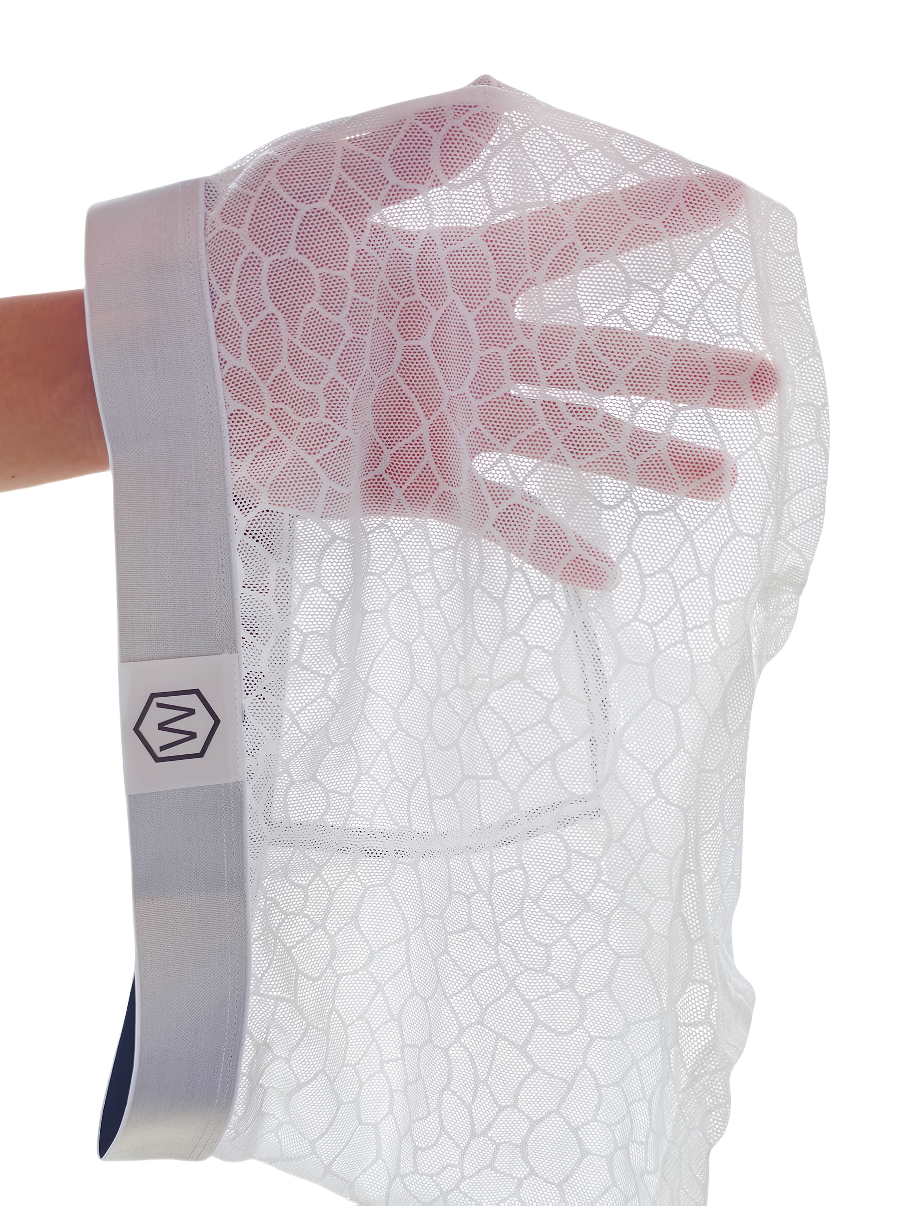 mens ultra thin semi transparent pouch design four corner briefs ice feeling flat seam underwear