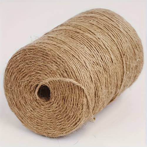 1 bundle of natural jute rope 328 feet 2mm heavy duty suitable for gardening craft packaging and holiday decorations durable high quality fiber ideal for plant training weaving and
