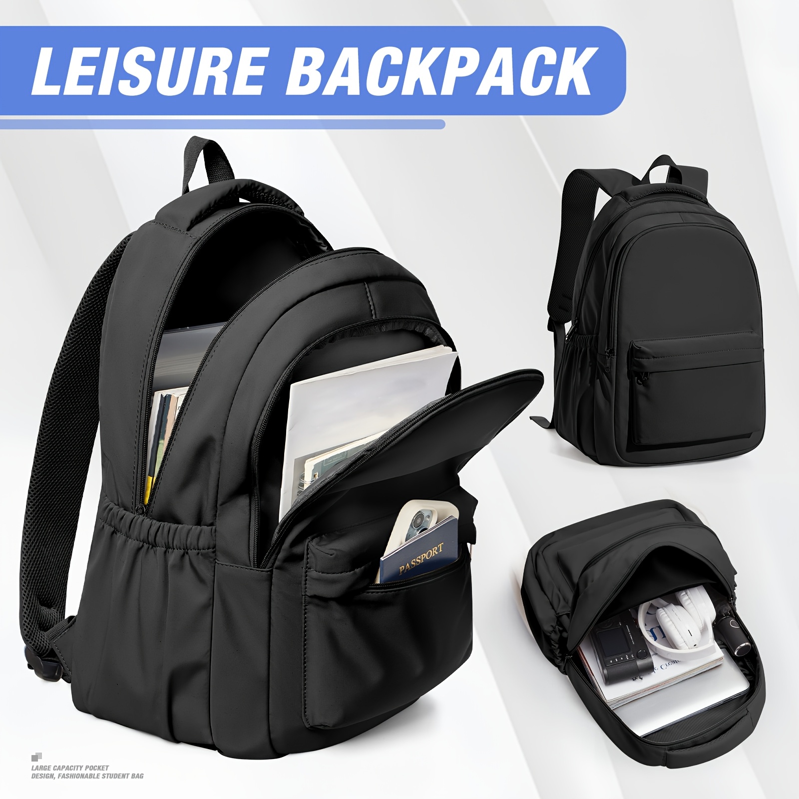 TEMU New Women's Backpack, Back-to-school Backpack, Laptop Bag For Middle And High School Students, Lightweight Outdoor Backpack For Men And Women,