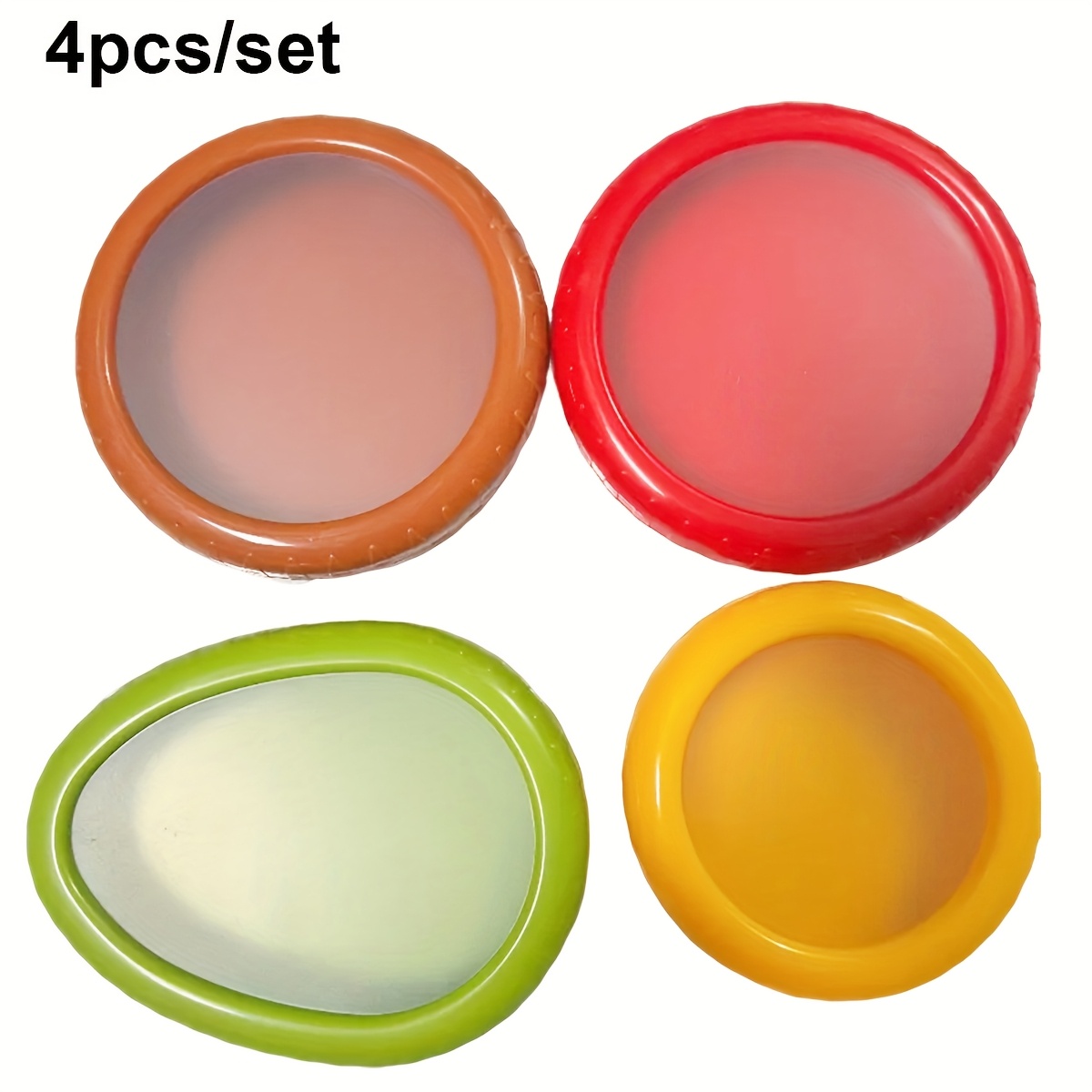 Image of 4/2pcs Silicone Fruit Storage Boxe, Large Capacity Reusable Fridge Storage Boxes, Ideal For Preserving Avocados, Tomatoes, And Perfect For Garlic, Onions, Lemons, And Potatoes, Random Color
