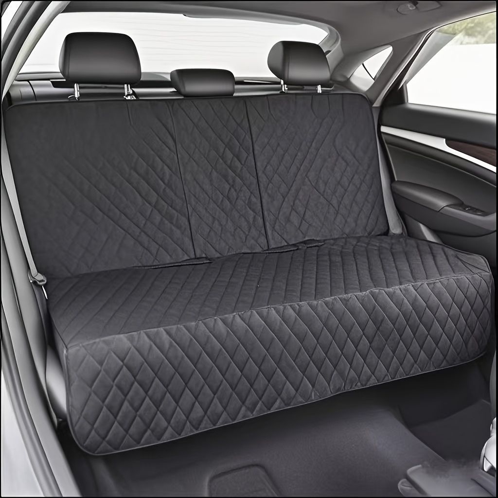dog car seat cover rear seat protector pet car seat protector bench cover for most cars trucks and suvs with center console