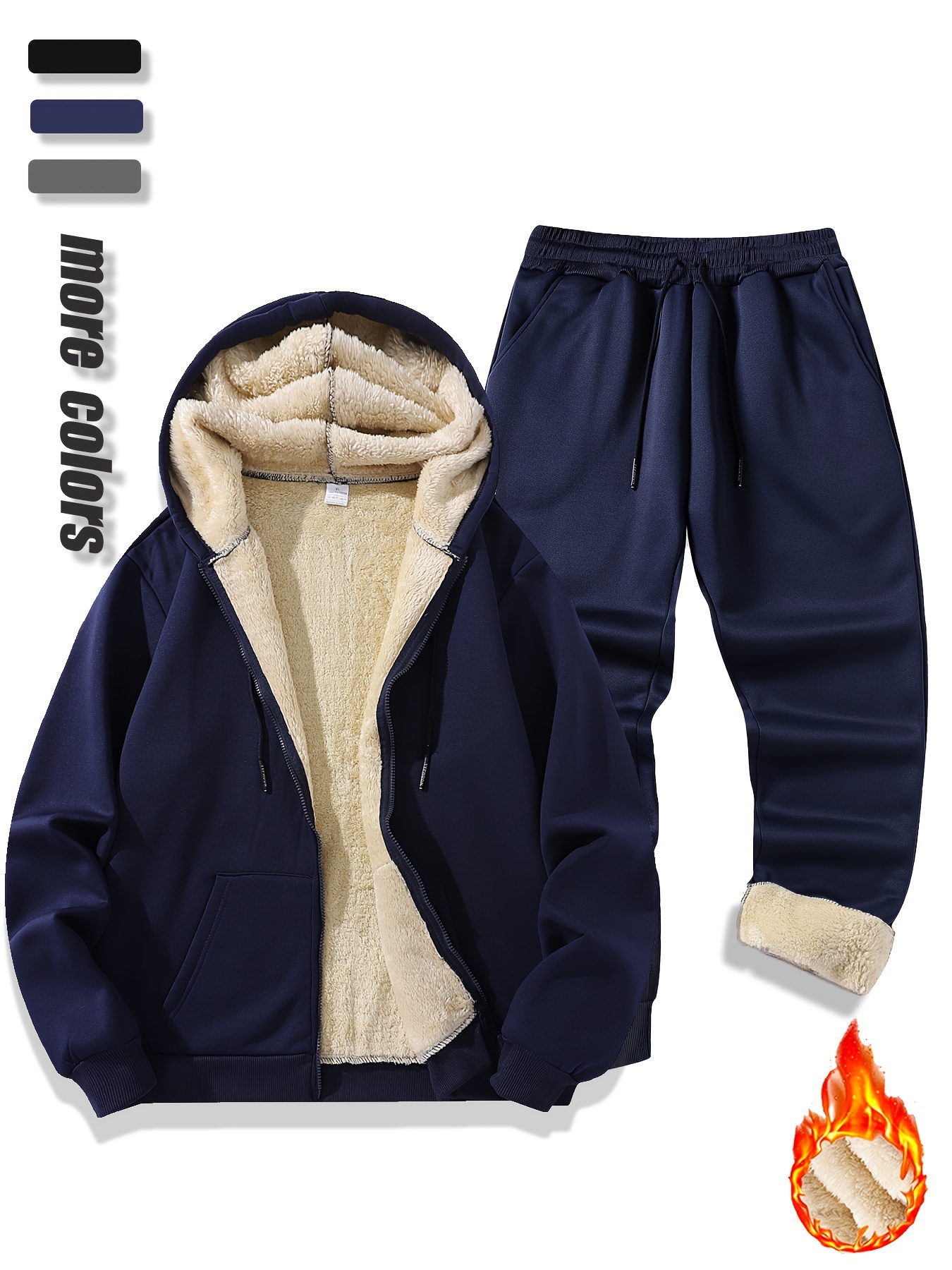 Tuta Sportiva Donna Felpa Con Cappuccio E Pantaloni - 2 Pezzi, Calda E Morbida, Per Palestra E Tempo Libero