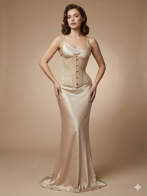 Corset en Maille Respirante avec Armatures en Acier Noir