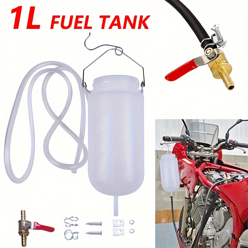 

1l Motorcycle Auxiliary Fuel Tank With Carb Tool - Pvc Construction