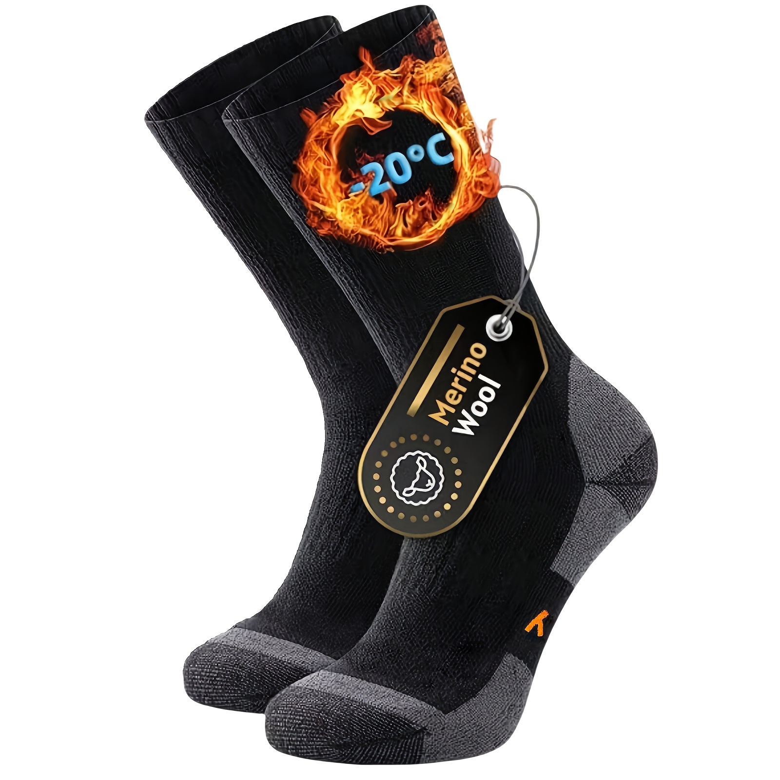 E-shop 1 Paar Herren Thermosocken Damen Wollsocken Dicke Warme Wintersocken Gepolsterte Crew-Socken für Arbeit, Hiking, Walking, Ski, Laufen