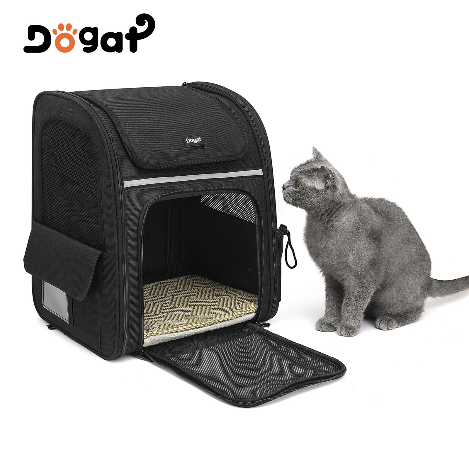 TEMU Backpacks For Pets, Suitable For Cats And Dogs, Featuring A Portable And Expandable Outdoor Carrying Bag. This Large Cat Backpack Is Breathable,