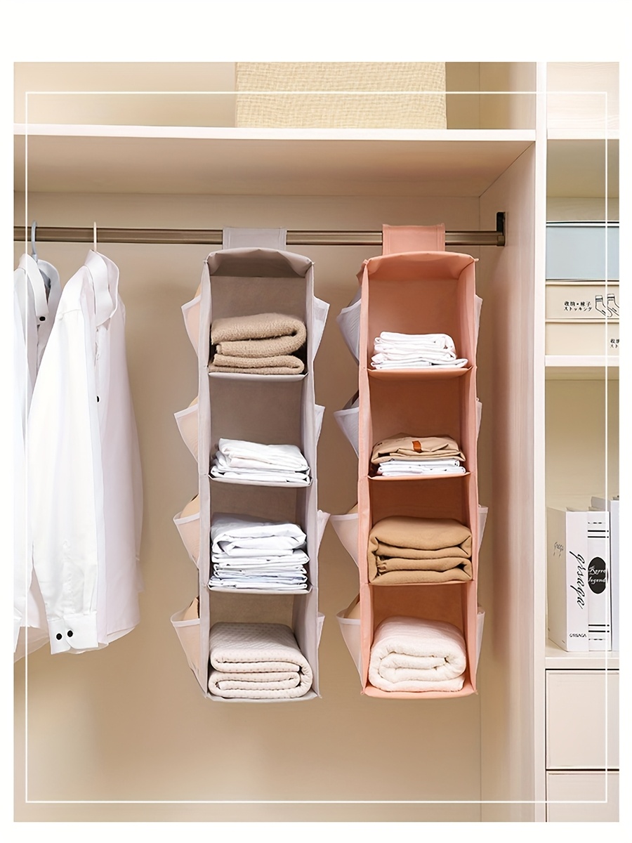 wardrobe storage hanging bag foldable and washable hanging storage bag can store bags clothes socks etc four layer storage   space and   things neat details 5