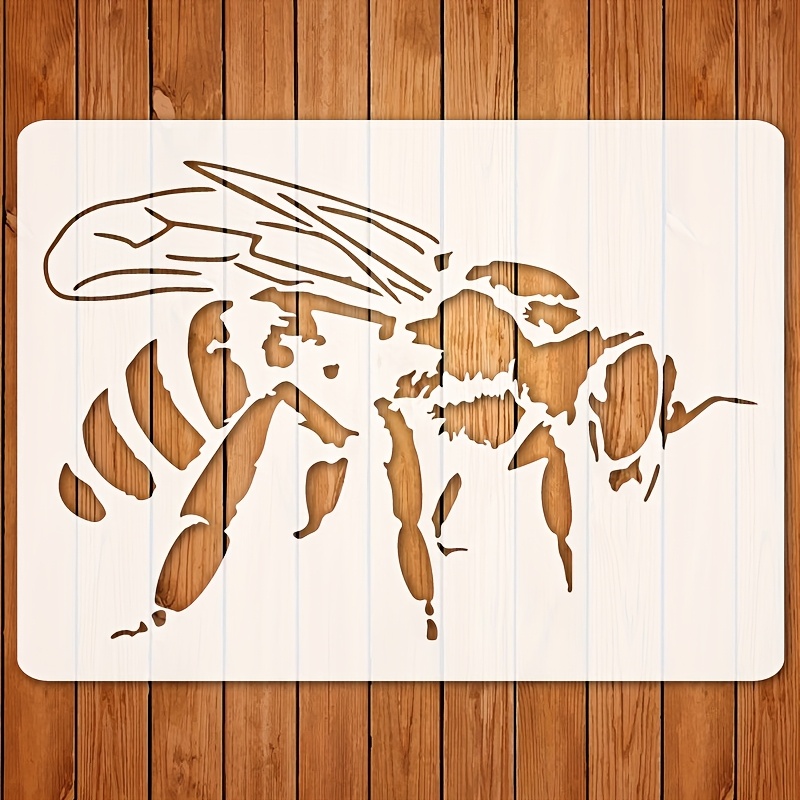 1pc Bee Template, A4 Size Reusable Drawing Template, Insect Template, Bee Template, Craft Template, For Fabric, Canvas, Wall, Home, And Furniture Decoration