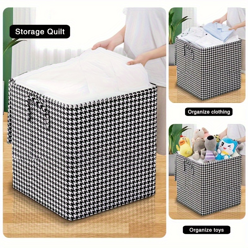 3 piece set of bird pattern storage bag foldable used as a laundry basket for storing and organizing clothes details 6