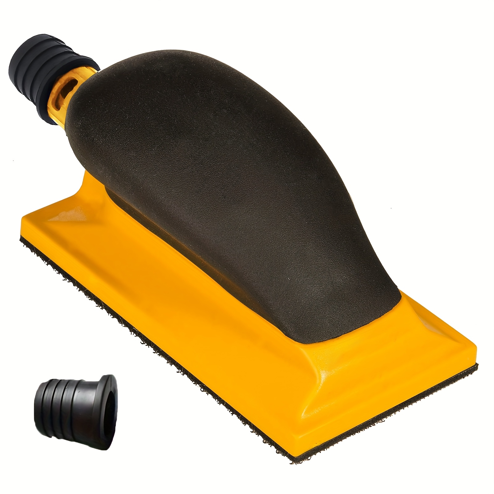 Hand Sanding Block Dust-free Sanding 13 Holes Hook And Loop 70*125mm Yellow