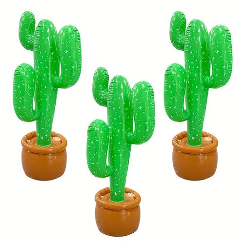 inflatable cactus planter pvc material desert theme party inflatable plant decor with realistic green succulent design cactus decoration