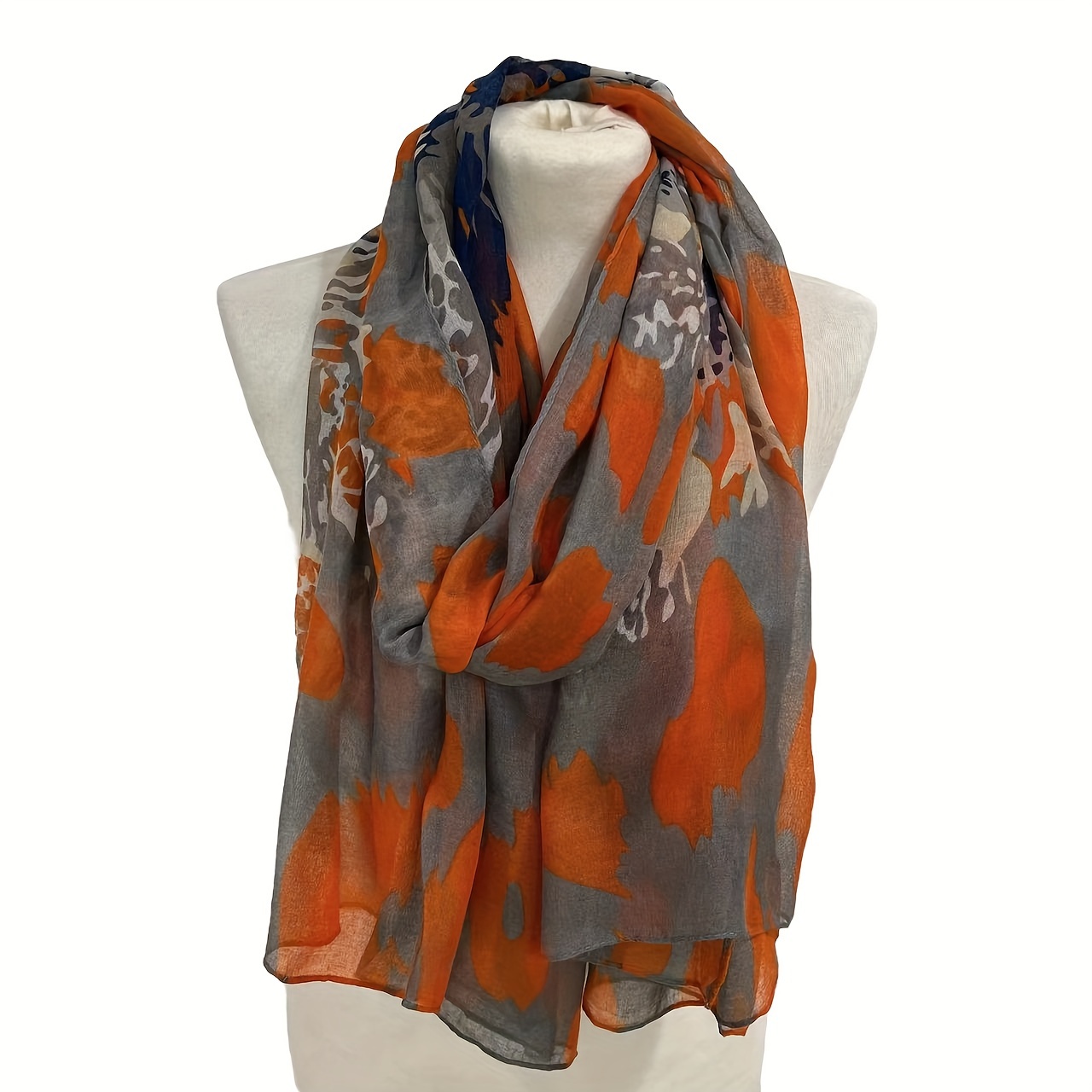 

Summer Lightweight Printed Scarf, Leopard Printed Scarf, Floral Printed Scarf For Women