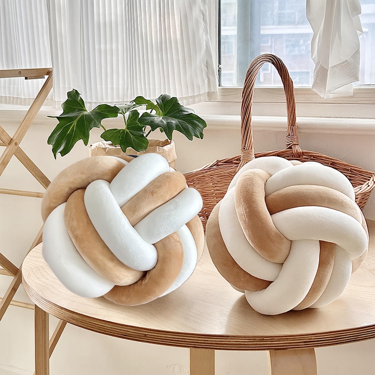 TEMU 2 pièces Boules à Main, Coussins Décoratifs , Technologie de Splicing , Boules Décoratives , Coussins d'Art Moderne pour la Décoration de ,