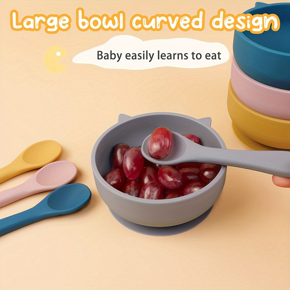 tyry hu customized feeding bowl with suction cup silicone feeding bowl spoon set christmas gift details 3