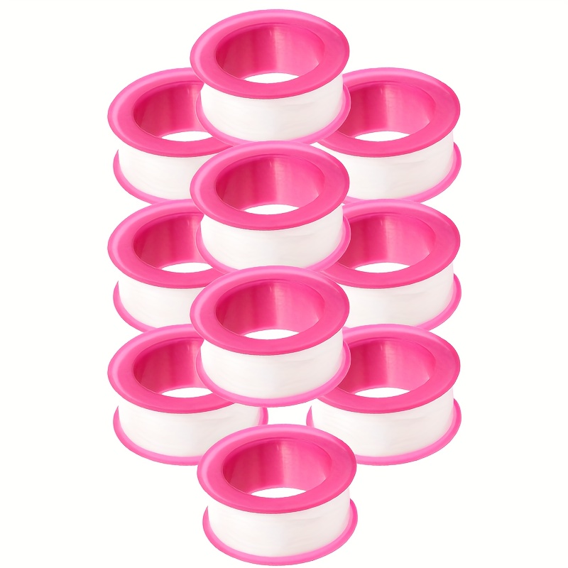 TEMU 10rolls Tape, Industrial Tape, 1.77in (length) * 0.59in (width) Ptfe Tape, Showerhead Thread Tape, Hose Tape, White
