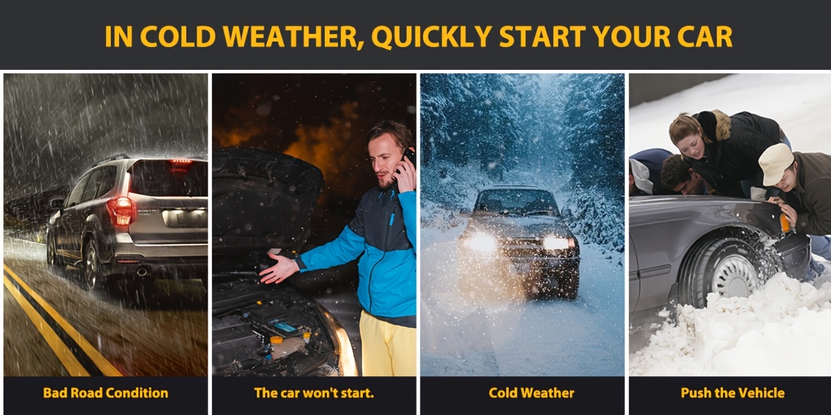 10000A Automotive Starter, 12V Starter Battery Pack (for Up To 3.7gal Gasoline And 3.17gal Diesel Engines), With 3-mode Flashlight And Jumper Cables, Suitable For Cars, Motorcycles, SUVs, Pickup Trucks, Christmas And New Year Gifts