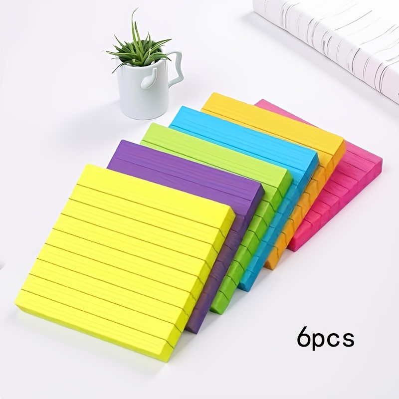 E-shop 7,6 * 7,6 cm Selbstklebendes Notizbuch mit Faden, 6 Stück/12 Stück, 30 Blatt pro Notizbuch, Helle und weiche Farben. Großes selbstklebendes