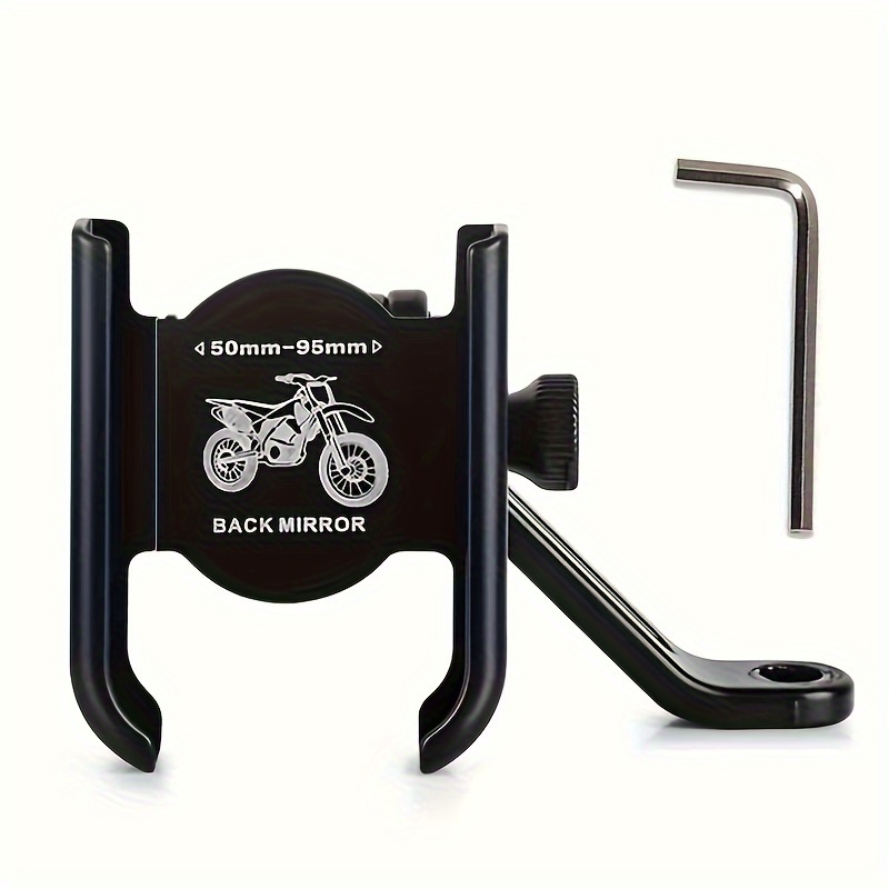

1pc Mobile Phone Holder For Motorcycle Black
