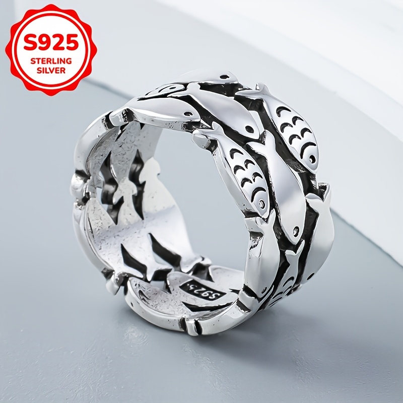 Stylish Wide Faced Ring for Ladies 925 Silvery 4g