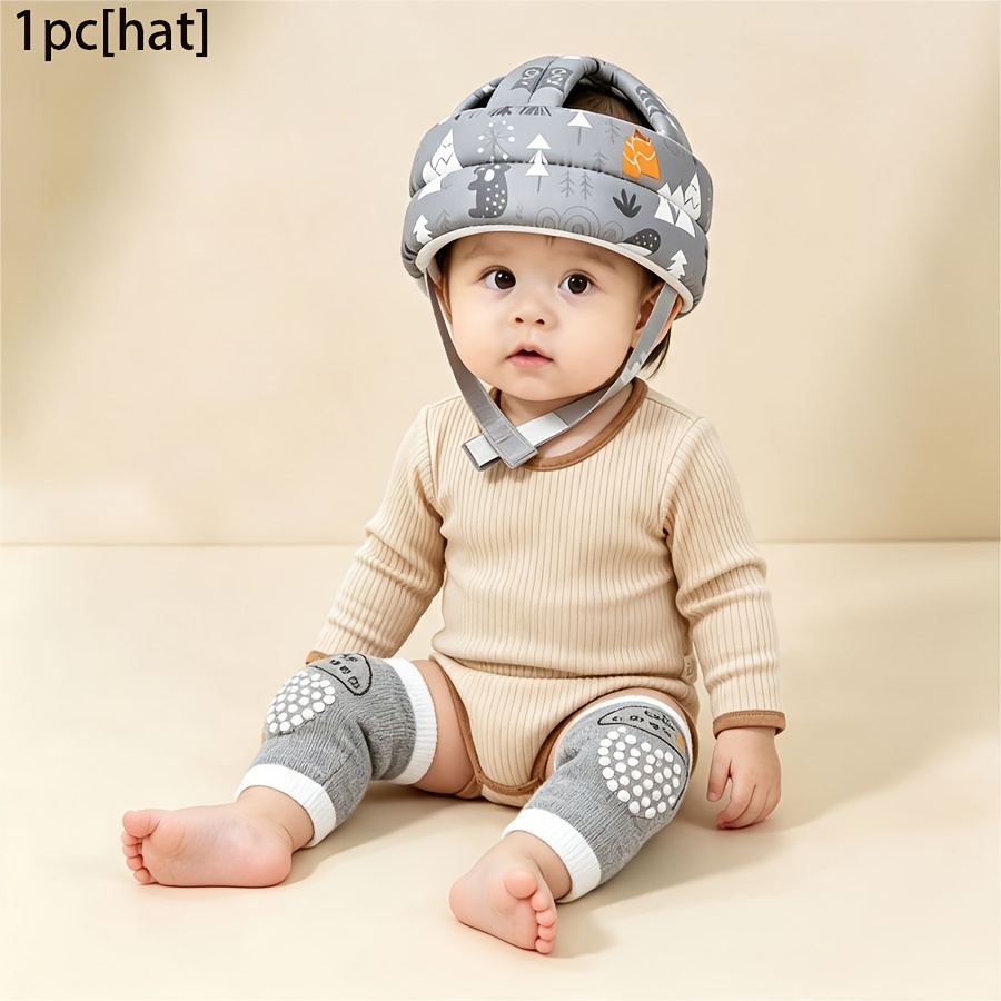 Image of 1pc Baby Hat, Comfortable, Soft, And Breathable, Toddler Head Protection Hat For Walking, For And Travel