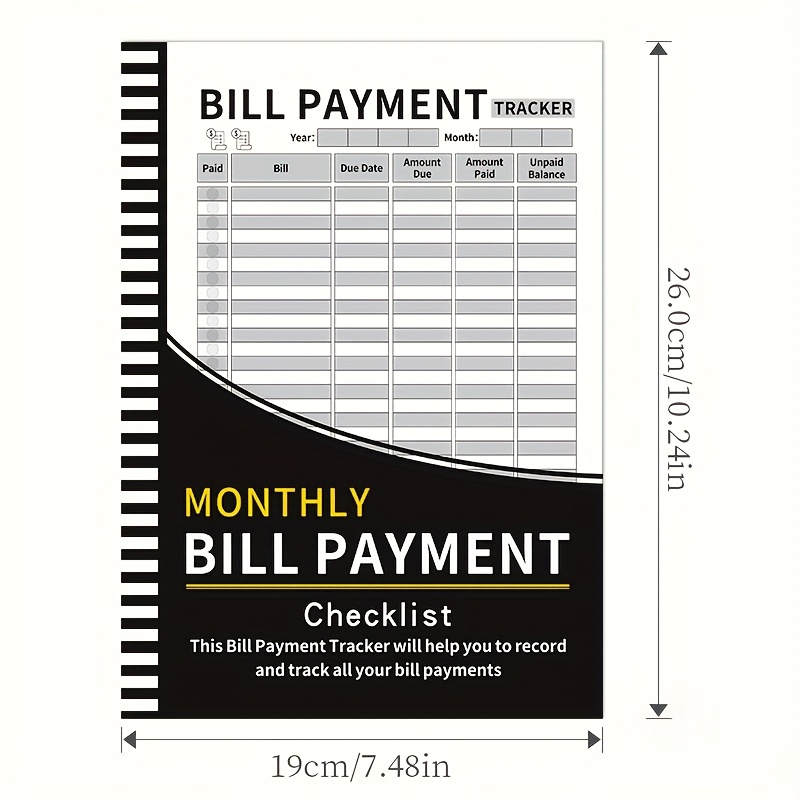 48-Month Bill Organizer and Budget Planner Notebook with Monthly Expense Sheets, Payment Log, and Savings Overview