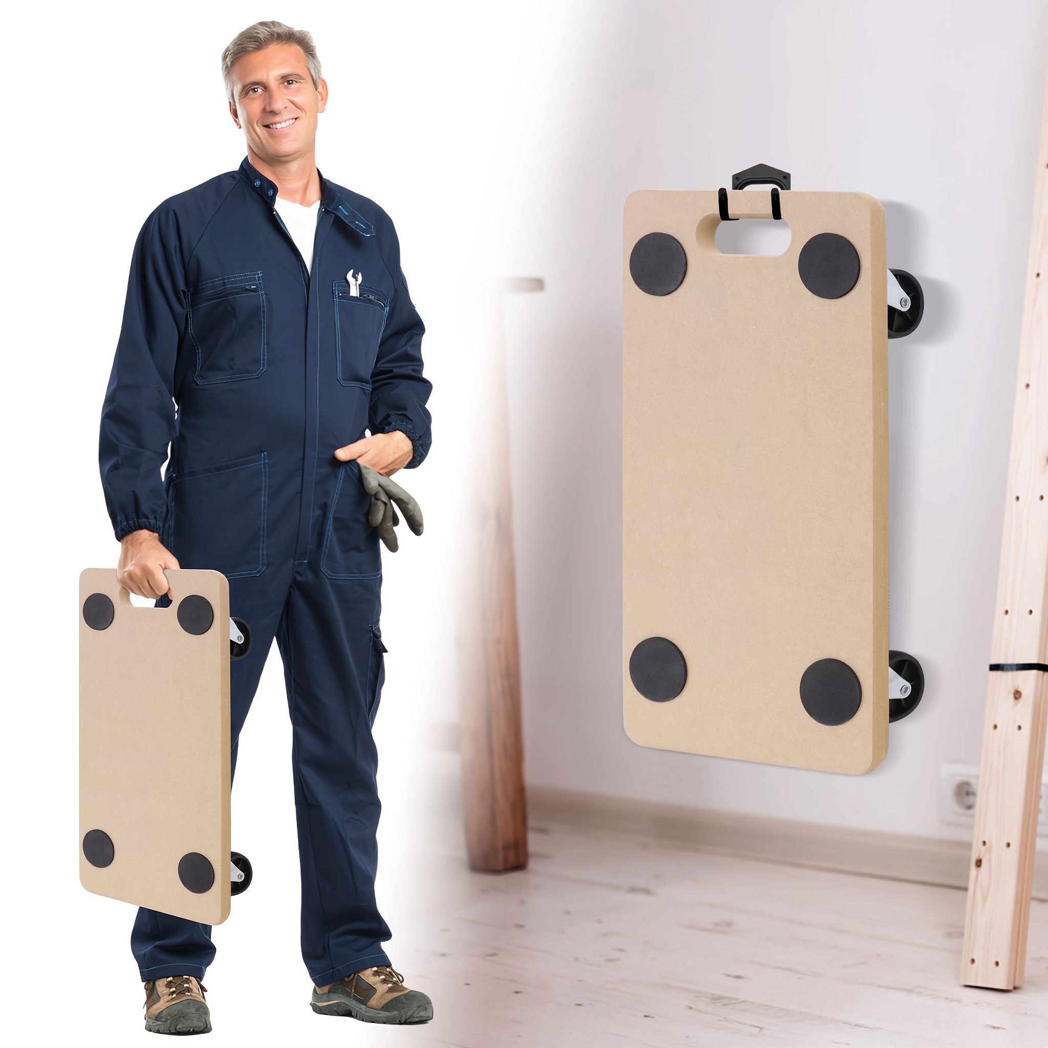 TEMU 2pcs Furniture Rollers Transport Roller Transport Aid With Wheels Rolling Boards Transport For Moving Furniture Transport Furniture Dog With