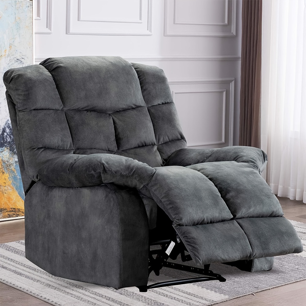 

Comfortable Living Room Single Recliner Padded Breathable Fabric Recliner Lounge Chair Manual Sofa Chair