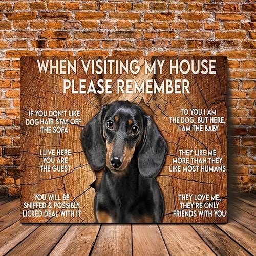 2d flat 2d flat 2d flat a 2d flat canvas wall art piece featuring a vibrant dachshund framed in wood and is perfect for decorating bedrooms or living rooms a quote and has a vintage style