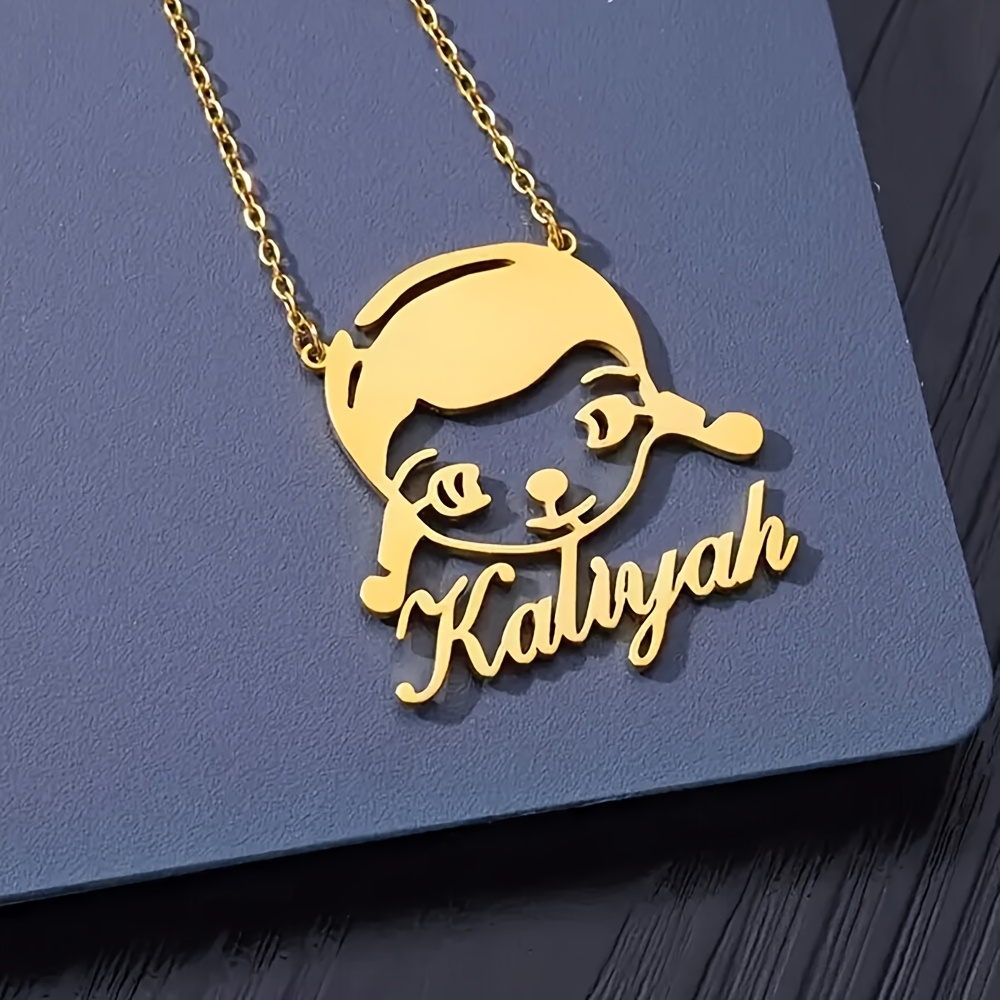 Personalized Delicate Name Pendant Necklace for Women, Custom Gift