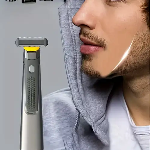 usb rechargeable electric nose ear hair trimmer sleek black