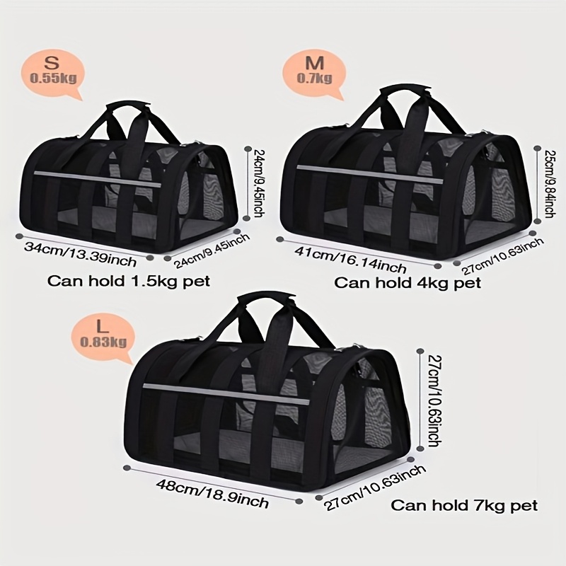 

Airline-approved Foldable For Small To Medium Dogs And Cats – Soft-sided Travel Tote With Zipper Closure, Polyester, Multiple Sizes (s, M, L, Xl) For Comfortable Transport, Luggage Travel