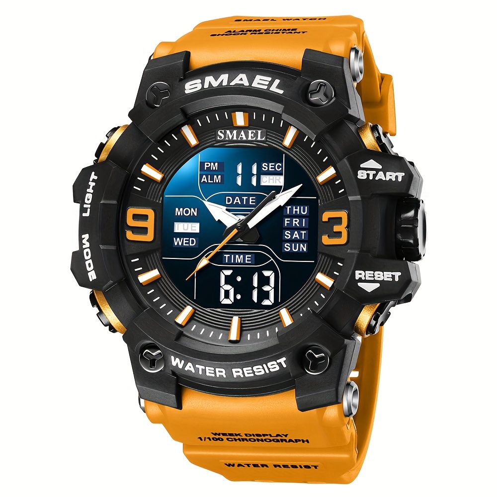 

Men's Waterproof Dual Display Analog Digital Sports Watch