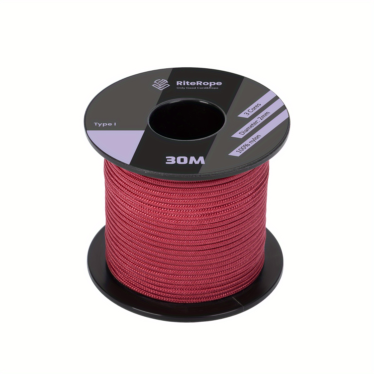 100% Nylon Rope, 30M Length, 2mm Thick for Outdoor Projects