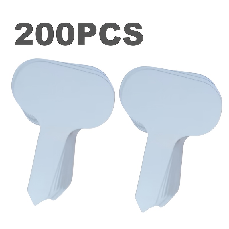 TEMU 200pcs Durable Garden Labels - Windproof And Rainproof Plastic Plant Markers For Indoor And Outdoor Gardens, Nurseries, Farms - Easy To Write On, Rust-proof, Reusable, Waterproof