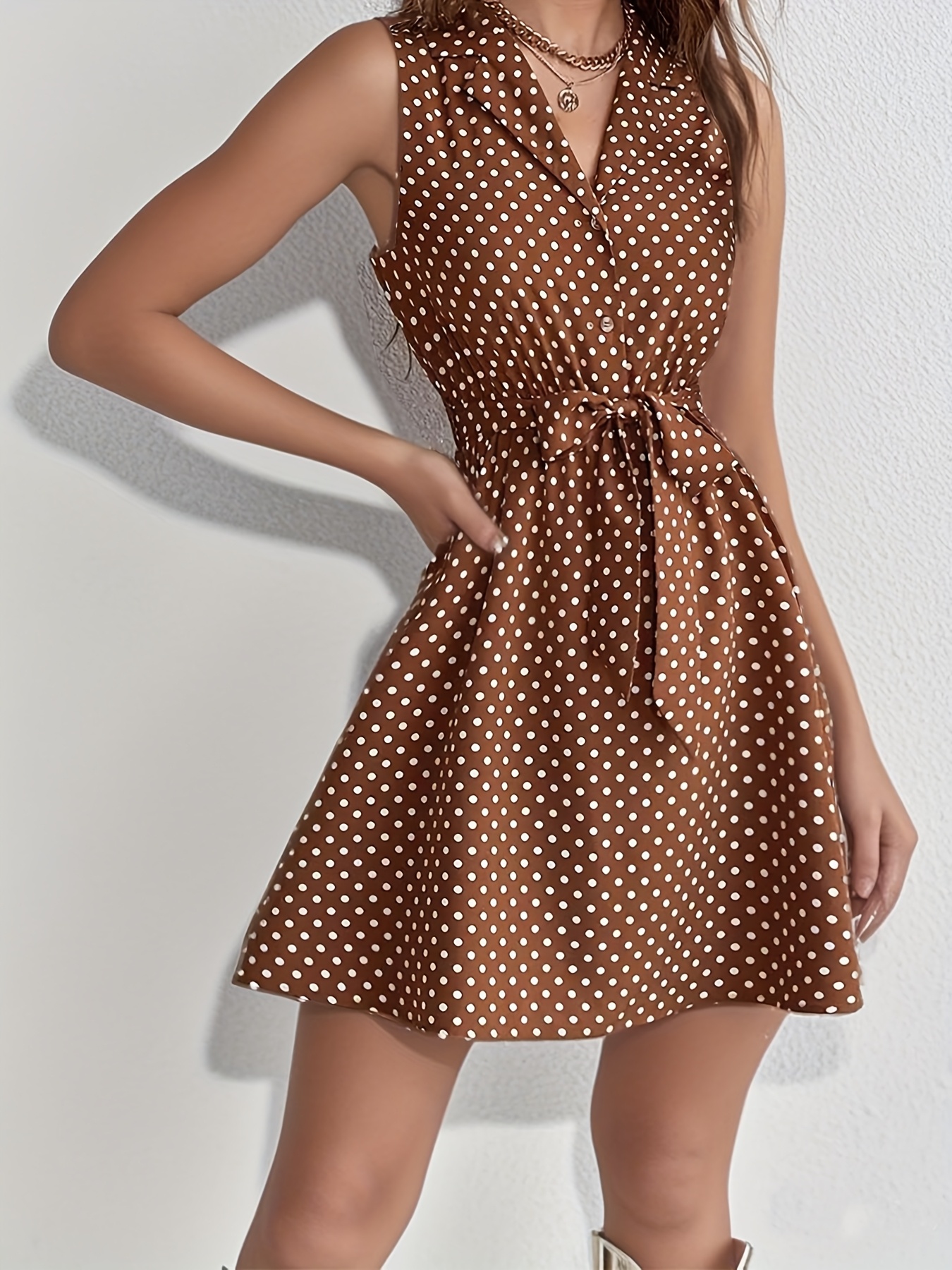 Pretty Woman Brown Polka Dot Dress NWT Diane Von Furstenberg Maisie Mini  Silk Wrap Dress Baker