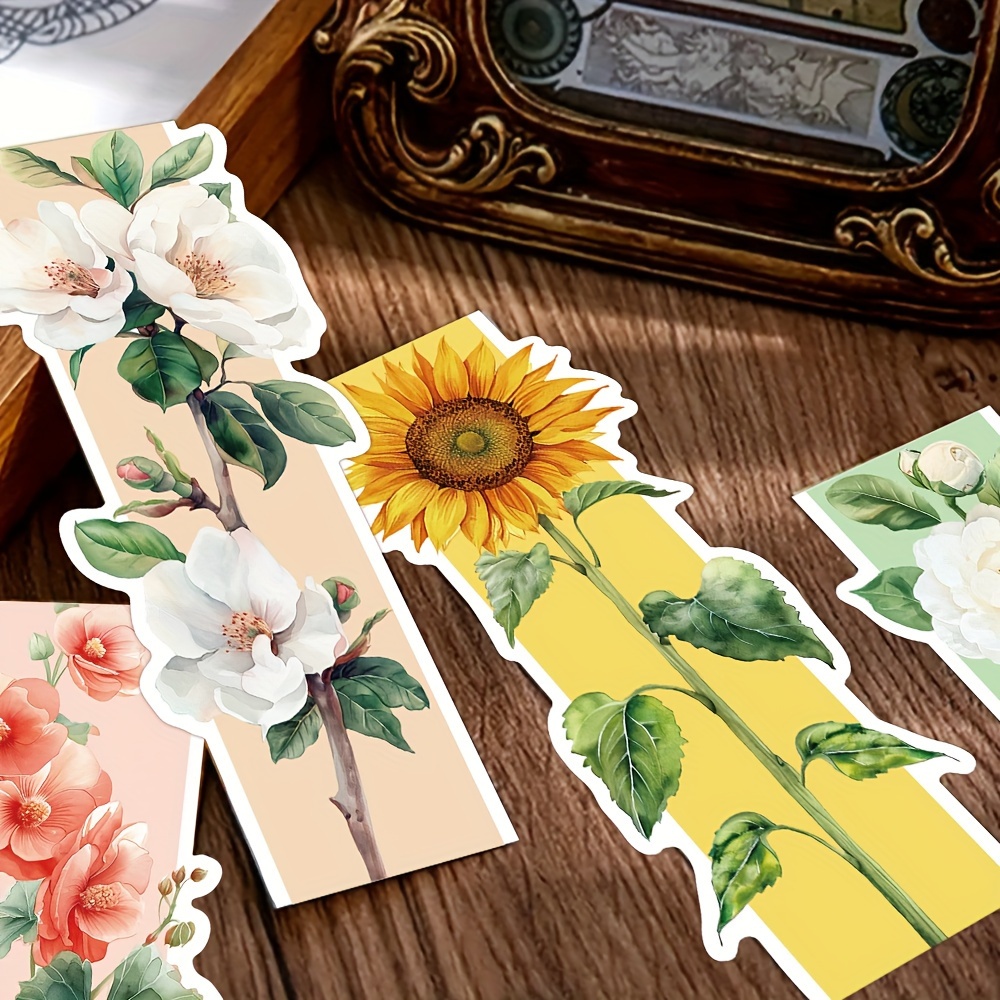 

1pc/30pcs Plants And Flowers Bookmark, Paper Reading Multifunctional Bookmark, Unique Reading Gift