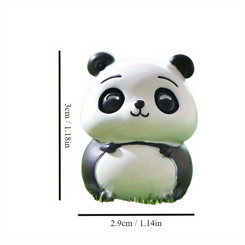 1pc, Cute Cartoon Panda & Sheep Resin Figurines, Mini Animal ...