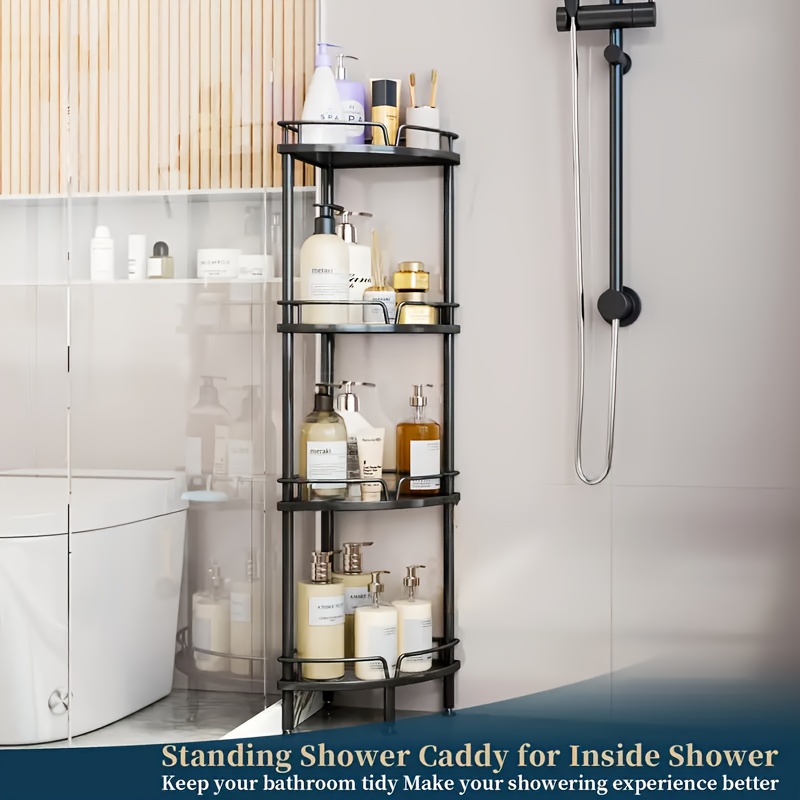 Double-Layer Stainless Steel Shower Caddy with Soap Dish & Towel Hook - *, Wall-Mounted Bathroom Organizer for Essentials