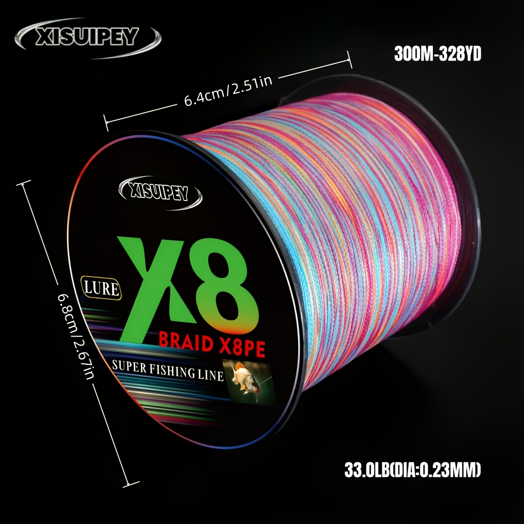 TEMU 1pc 8-strand Polyethylene Braided Fishing Line, Resistance, Smooth Long-distance Casting, Saltwater And Freshwater Options, Saltwater Fishing
