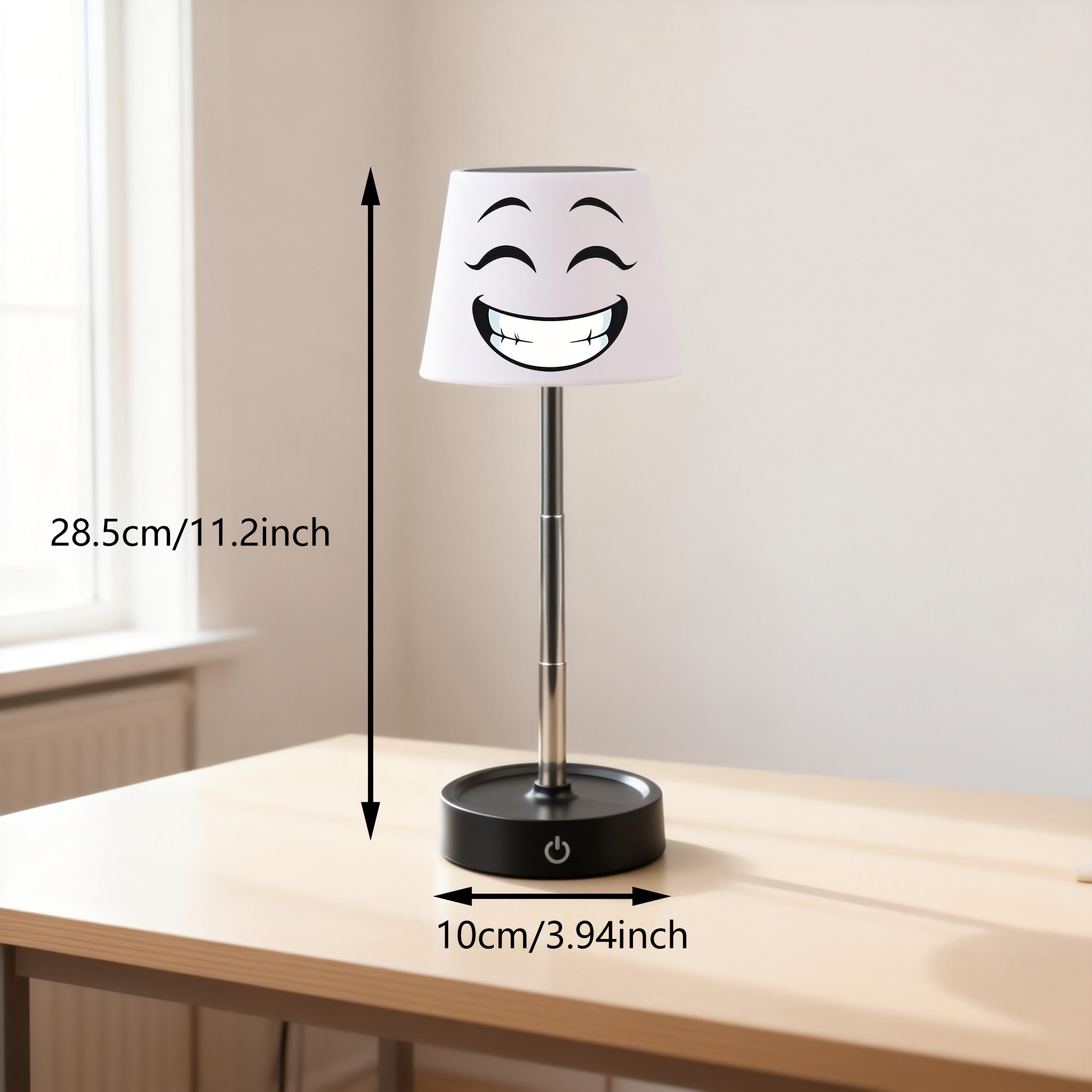 Rechargeable Meme-Themed Table Lamp, Height-Adjustable Mood Lighting