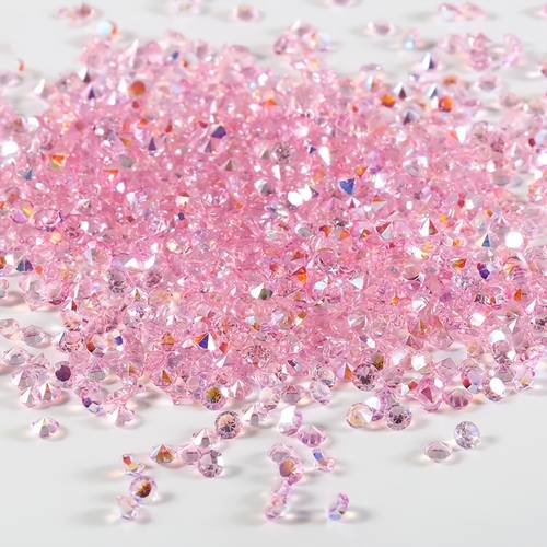 1450pcs of 3mm resin transparent iridescent abrhinestones imitation round vivid decorative synthetic gemstones suitable for table confetti vase filler weddings multi purpose gems brightening fashion and nail art suitable for diy