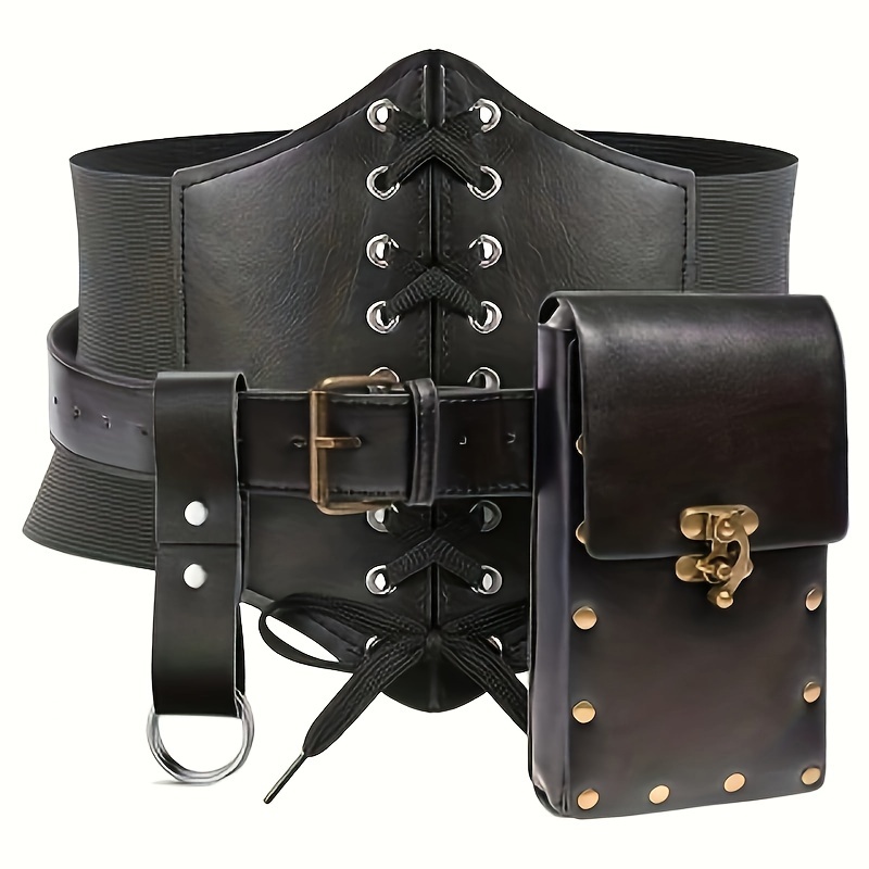 Medieval Retro Steampunk PU Leather Sashes Belt, Prince Knight Soldier  Warrior Waistband, Viking Pirate Accessories, Adult Party Cosplay Costume  Props, Lapp Medieval Style : : Clothing, Shoes & Accessories