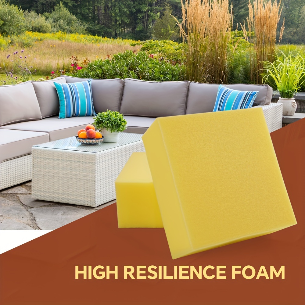 

1pc, K6 Yellow High Density Interior/exterior Fill Upholstery Foam, 23.5*23.5*5.9 Inches/19.6*19.6*3.9 Sofa, Chair And Bay Window Backrest Support - Soft, Absorbent And Durable Home Decor