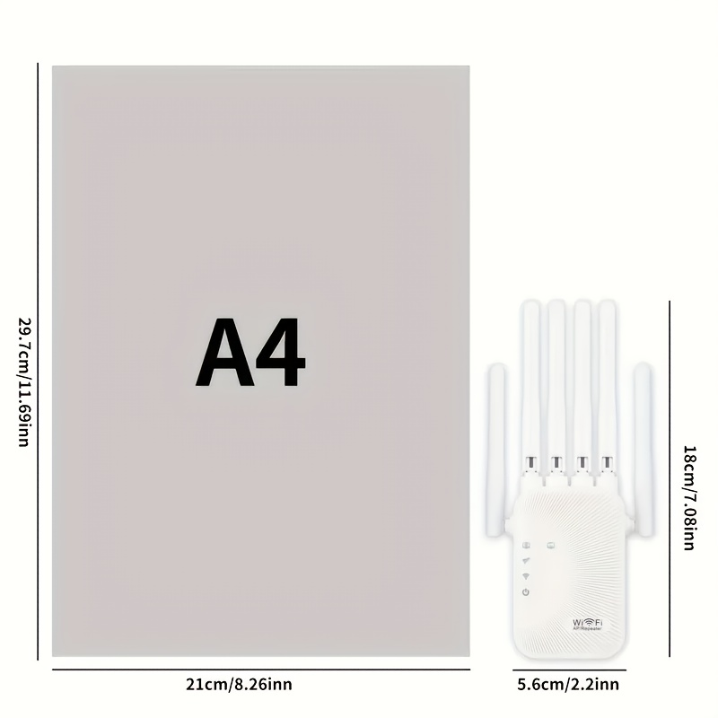 WiFi Extender Signal Booster, 2025 WiFi Booster 2.4GHz Home Internet Extender, Wi-Fi Repeater with Ethernet Port Coverage up to 1328 Square Feet, Connect More Devices (6 Antennas)