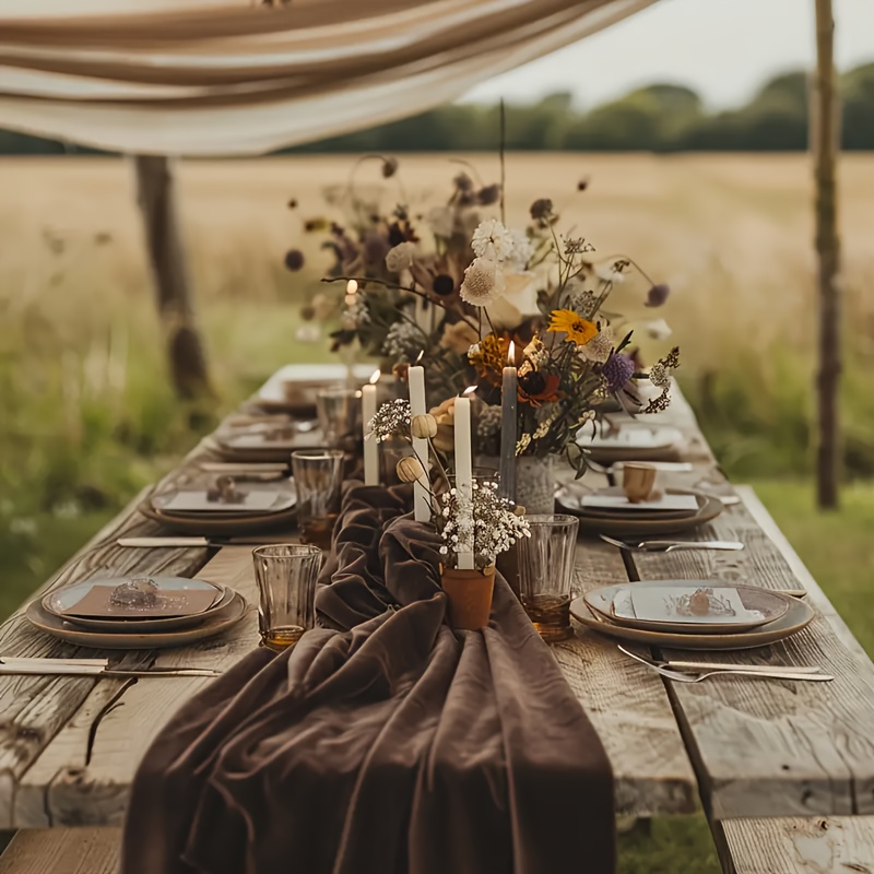 Wine tablecloth 50cm 305cm luxurious velvet table Runner Christmas  Thanks* wedding table flag suitable for New Year bride gift Best for  Christmas