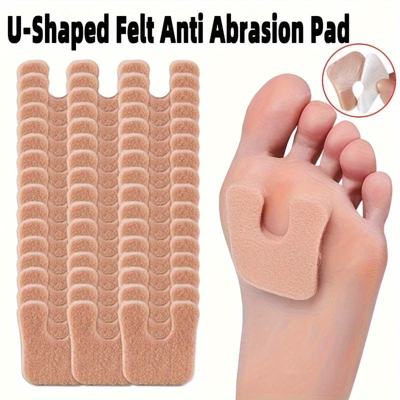 

1pair U-shaped Felt Callus Pads, Metatarsal Foot Pads Insert Pads Of Foot Cushion, Strong Adhesive Non-slip Met Foot Pads For Shoes, Calluses From Rubbing On Shoes For Men And Women