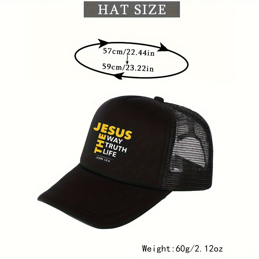 1 the way truth life printed unisex baseball cap suitable for daily use and outdoor travel suitable for breathable adjustable curved brim casual hat details 4