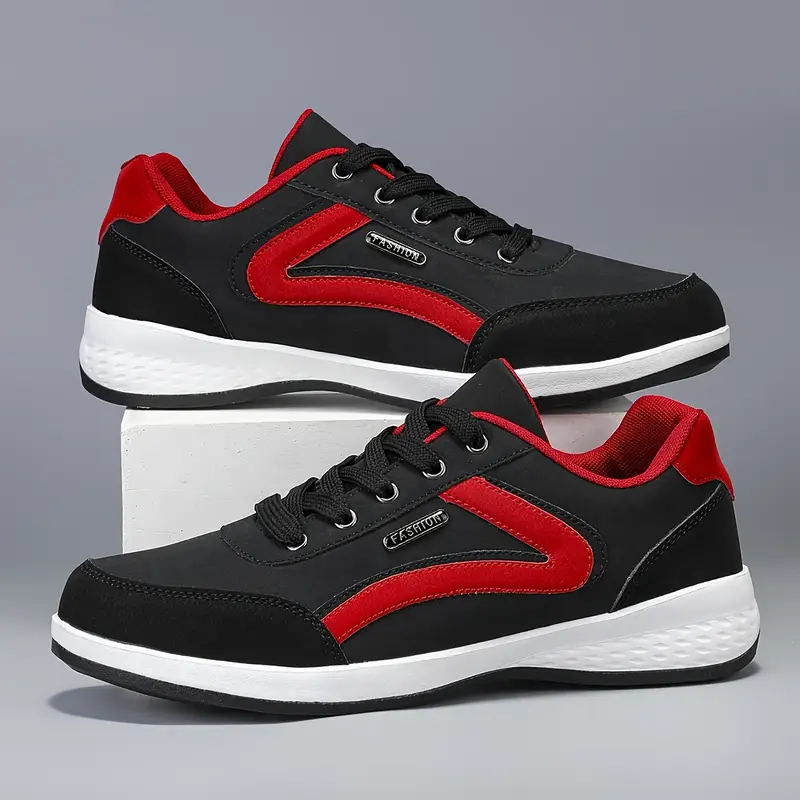 mens casual sneakers versatile running skateboard shoes with lace up closure eva tpr sole details 4